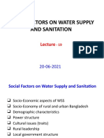 Social Factors On Water Supply and Sanitation
