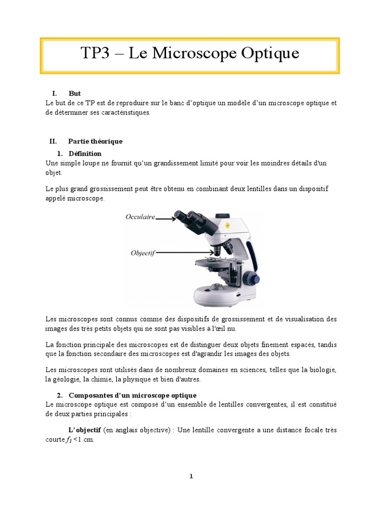 Microscope optique : biologie cellulaire 