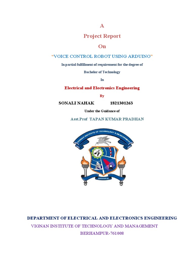 Voice Controlled Robot Project Report | PDF | Power Supply | Arduino