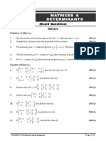 Matrices & Determinants: (Board Questions)