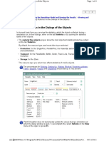 Viewing Statistcs in The Dialogs Pant Simulation