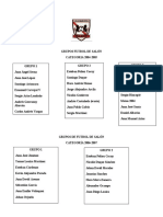 Grupos Futbol de Salón