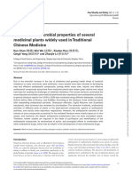 A Review: Antimicrobial Properties of Several Medicinal Plants Widely Used in Traditional Chinese Medicine