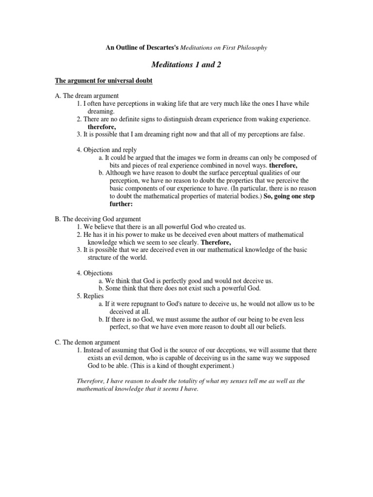 Descartes meditations essays image