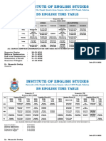 Institute of English Studies: Bs English Time Table