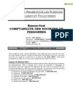 Examen Final Comptabilité Des Sociétés de Personnes - Licence 2ème Année