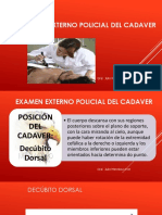 Tema 4. Examen Externo y Levantamiento Legal Del Cadáver