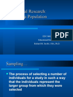 Educational Research: Sampling A Population