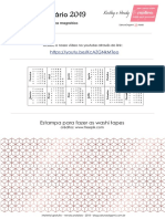 Marcador de Página - Calendário 2019 Mini - PORT