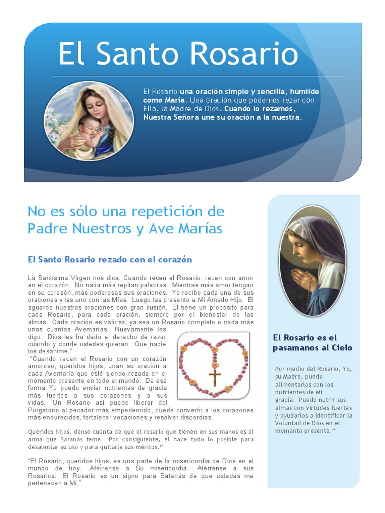 El Poder del Santo Rosario | PDF | María, madre de Jesús | Rosario