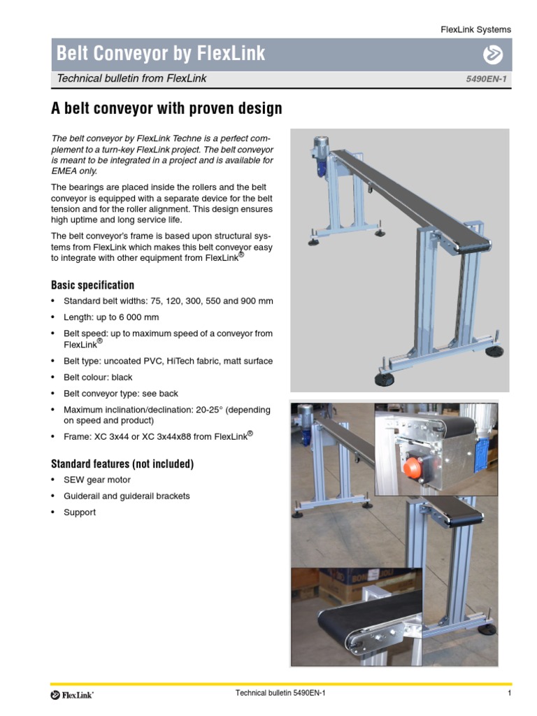 Belt Conveyor 5490EN - 1 | PDF | Belt (Mechanical) | Equipment