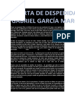 Despedida Gabriel Garcia Marquez