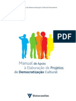 Manual de Apoio à Elaboração de Projetos Culturais