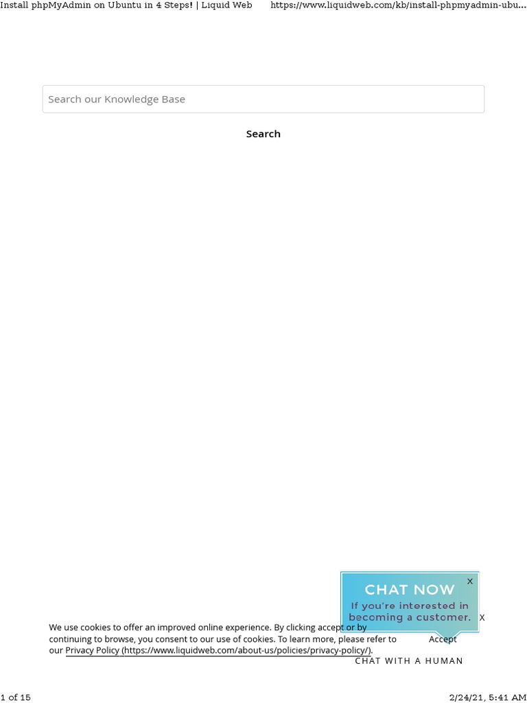 Install PhpMyAdmin On Ubuntu in 4 Steps! - Liquid Web | PDF | Http ...