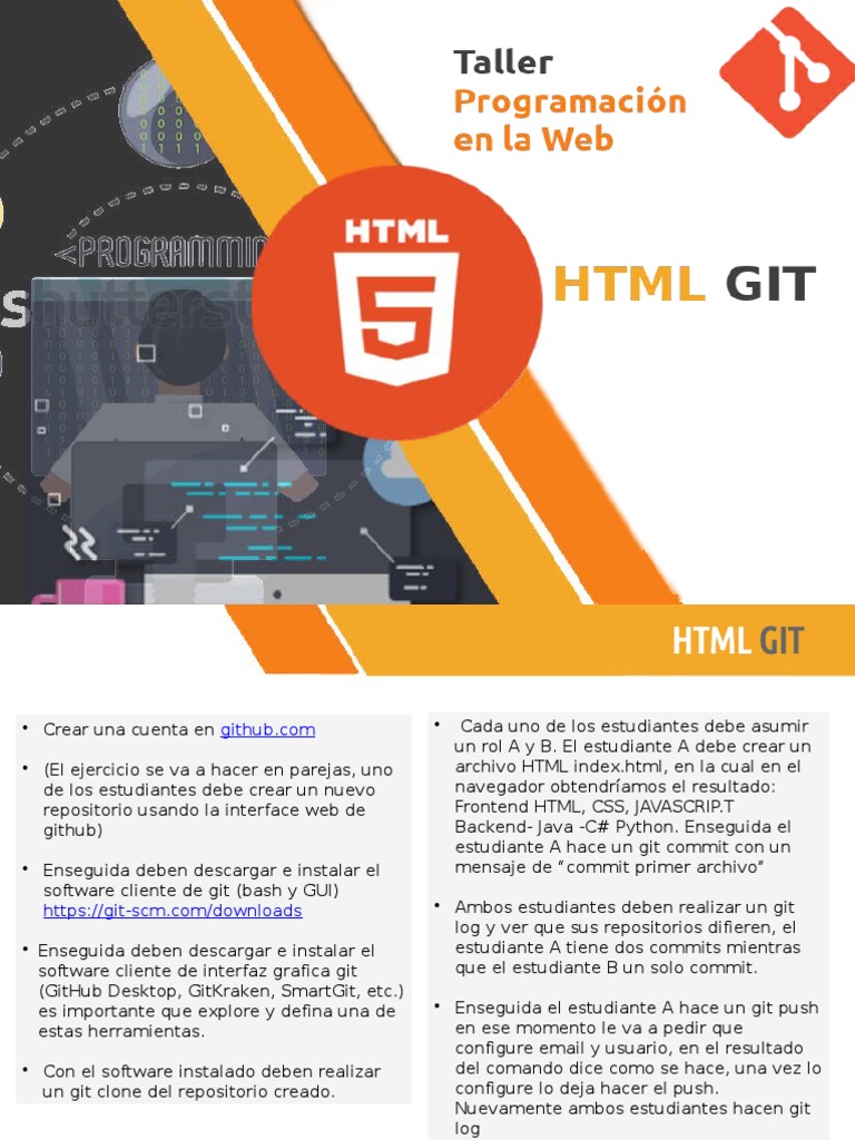 Ejercicio de Git y HTML en Parejas | PDF | Internet y web | Red mundial