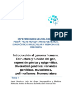 TEMA 1 Enfermedades Neurológicas Pediátricas Hereditarias Genética, Diagnóstico Molecular y Medicina de Precisión