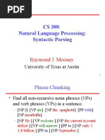 CS 388: Natural Language Processing: Syntactic Parsing: Raymond J. Mooney