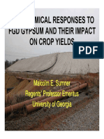 Soil Chemical Responses To Gypsum and Their Impact On Crop Yields Sumner