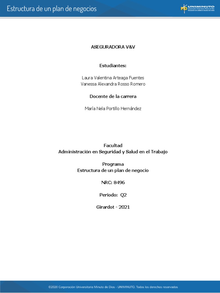 Actividad 4 Estructura de Un Plan de Negocio Parte 2 Vanessa | PDF ...