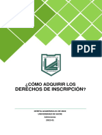 Derechos de Inscripcion 2022 1