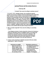 Activity #2: WEEK 2: Comparing Primary and Secondary Sources