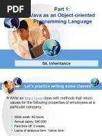 Java As An Object-Oriented Programming Language: 04. Inheritance
