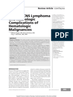 Primary CNS Lymphoma and Neurologic Complications of Hematologic Malignancies
