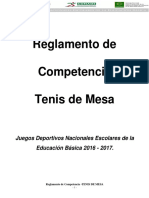 Primaria - TENIS DE MESA - Reglamento