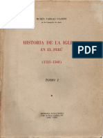 Historia de La Iglesia en El Perú - ToMO I. P. Ruben Vargas Ugarte