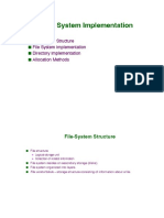 File System Structure File System Implementation Directory Implementation Allocation Methods