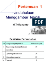 Pendahuluan Menggambar Teknik: Pertemuan 1