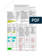 Práctica de Calculo de Costo Unitario Por Metro de Avance