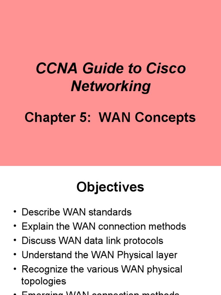 CCNA Guide To Cisco Networking: Chapter 5: WAN Concepts | PDF | Wide ...