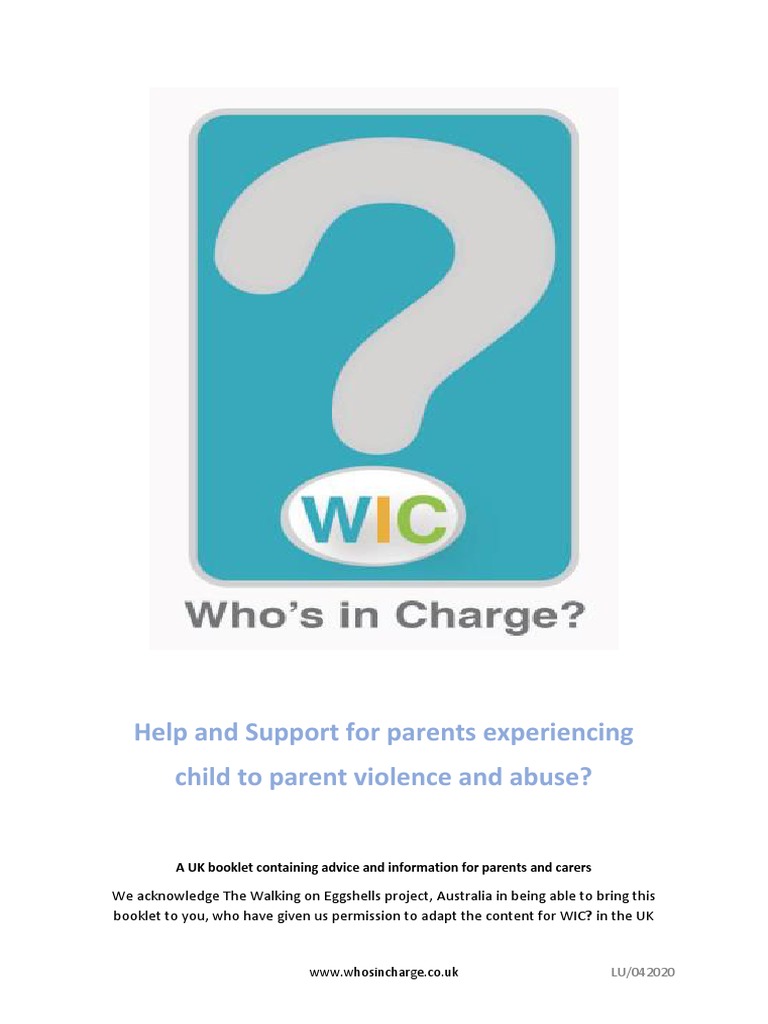 Help and Support For Parents Experiencing Child To Parent Violence and ...