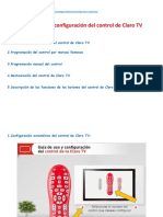 Control de Claro TV, Guia de Uso y Configuracion de