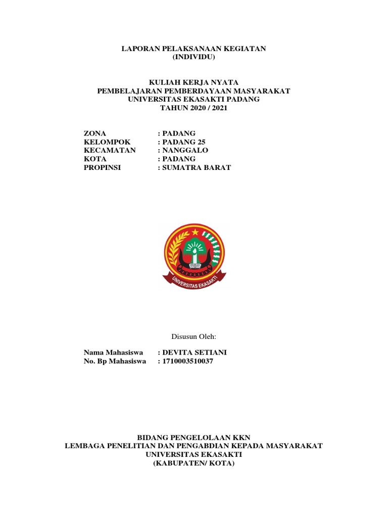 LPK (Laporan Pelaksanaan Kegiatan) | PDF