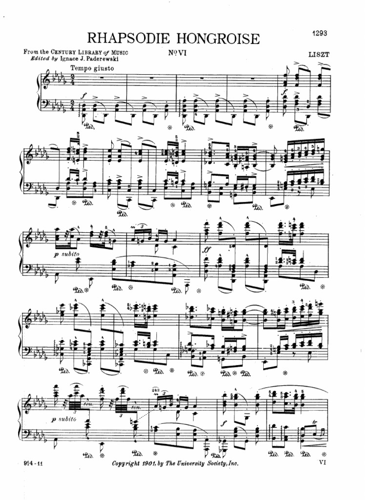 Hungarian Rhapsody No.6 | PDF