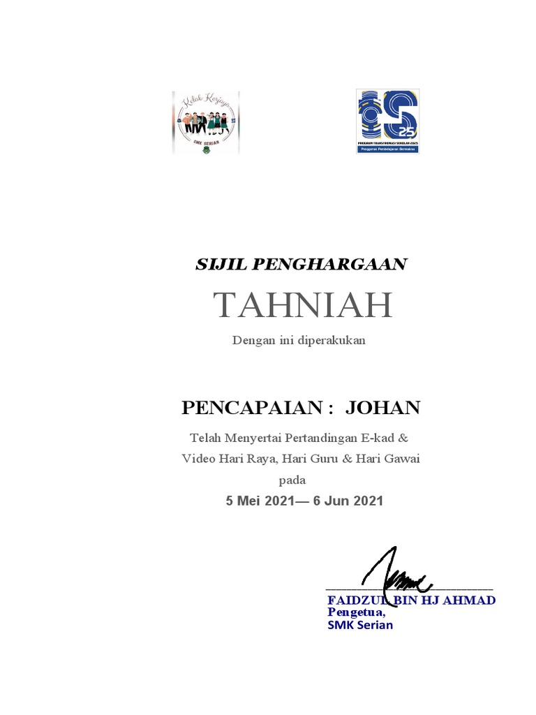 Sijil Ekad Done Pdf