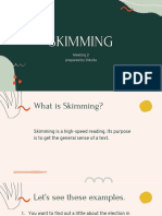 Meeting 2 - Skimming