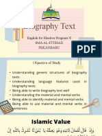 Biography Text: English For Elective Program X Sma Al-Ittihad Pekanbaru