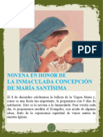 Novena en Honor de La Inmaculada Concepción de María Santísima