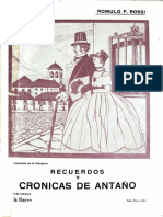 Romulo Rossi - 1922 - Recuerdos y Cronicas de Antano. Vol 3