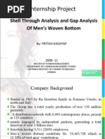 Internship Project: Shell Through Analysis and Gap Analysis of Men's Woven Bottom