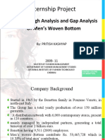 Internship Project: Shell Through Analysis and Gap Analysis of Men's Woven Bottom