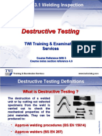 4.0 Destructive Testing