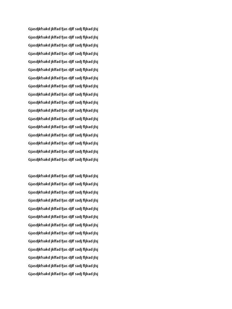 Document with Repeated Text Samples | PDF