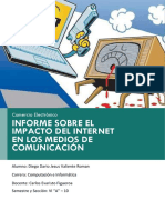 Informe Sobre El Impacto Del Internet en Los Medios de Comunicación