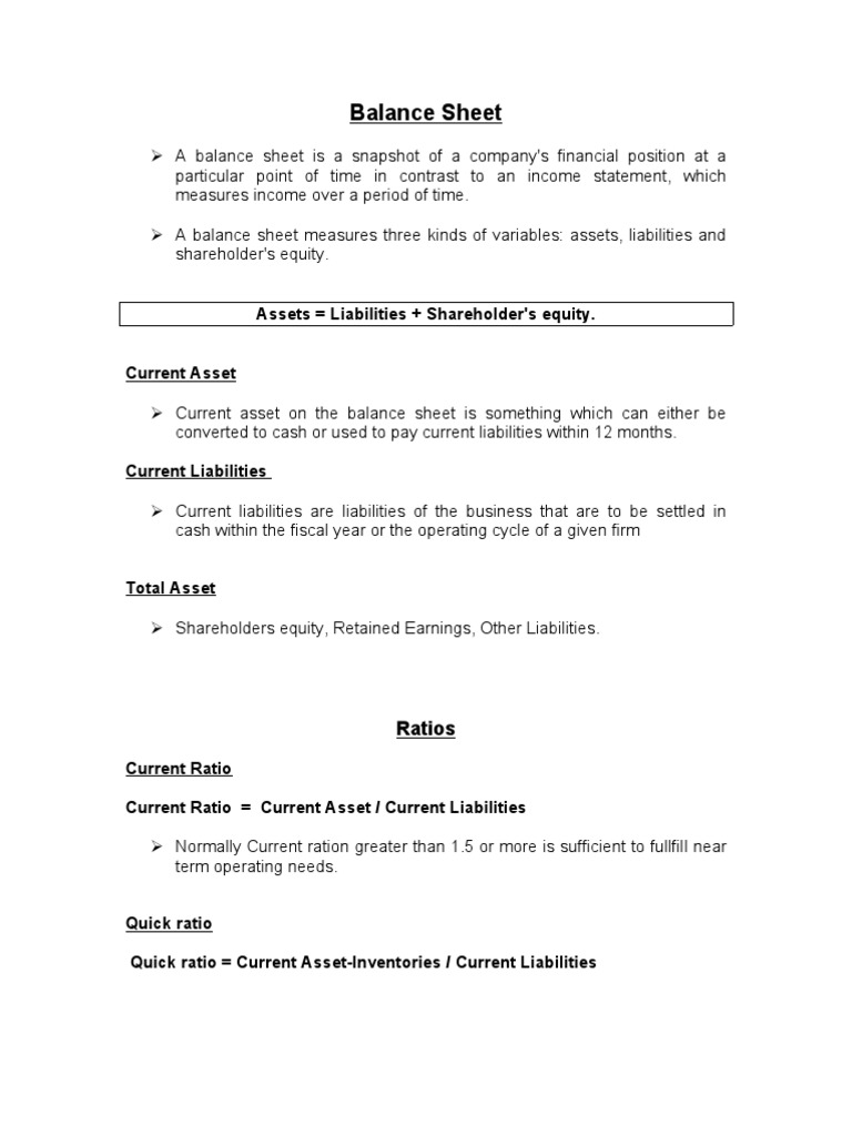 How To Read A Balance Sheet | PDF | Balance Sheet | Equity (Finance)