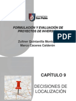 Formulación y Evaluación de Proyectos Unidad 3 Cap 9 - Zultner Quintanilla