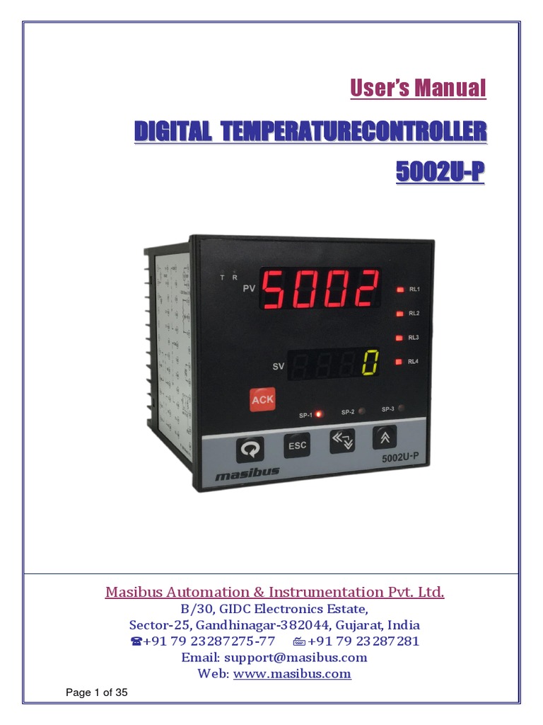 5002U-P Temperature Controller Manual | PDF | Power Supply | Electrical ...